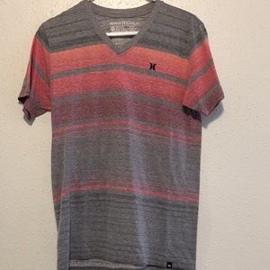 Stripped Hurley v-neck t-shirt